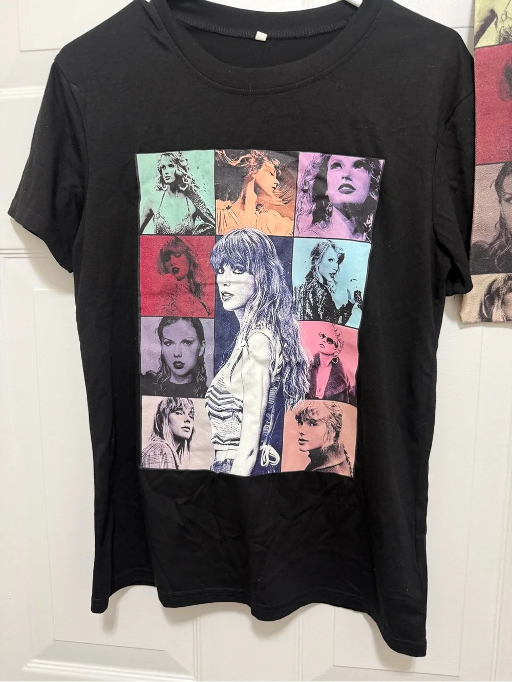 Taylor Swift Multicolor Photo Grid Tee with matching bag new never used